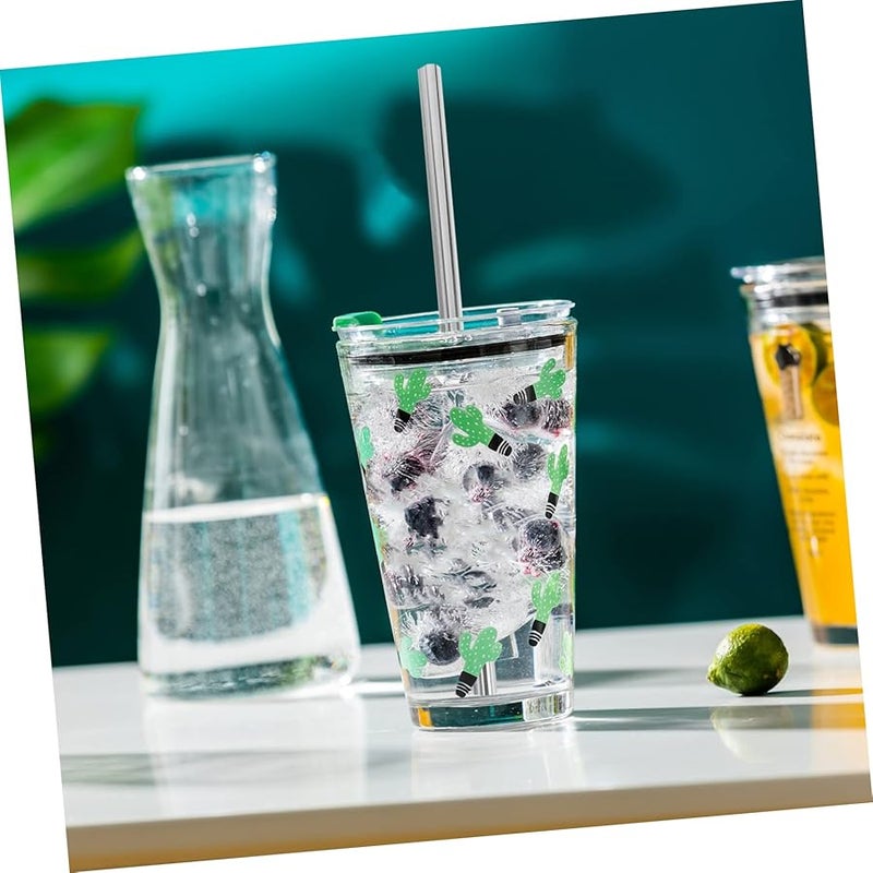 Stainless Steel Reusable Straws With Cleaning Brushes For Bubble Tea - Image 3